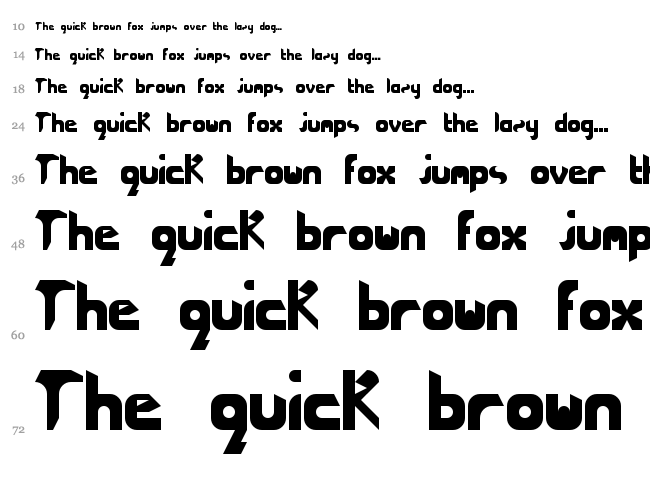Cutting Edge font waterfall